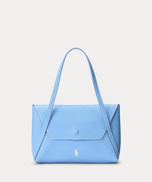 POLO RALPH LAUREN(ポロ ラルフ ローレン)の「Polo Play レザー ミニ エンベロープ バッグ(ハンドバッグ・レディース・ブルー・ONE)」の1枚目の写真