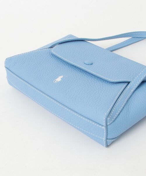 POLO RALPH LAUREN(ポロ ラルフ ローレン)の「Polo Play レザー ミニ エンベロープ バッグ(ハンドバッグ・レディース・ブルー・ONE)」の4枚目の写真
