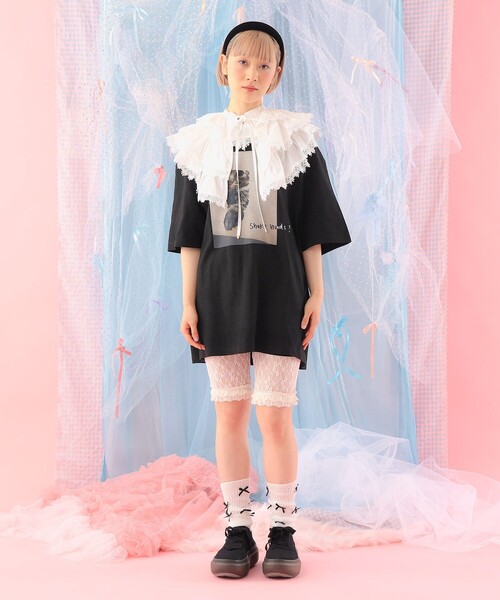 CAROLINA GLASER（カロリナ グレイサー）の「リボン付き リブ ハイソックス（ソックス/靴下・レディース・ホワイト/グレー/ブラック・ONE SIZE）」の7枚目の写真