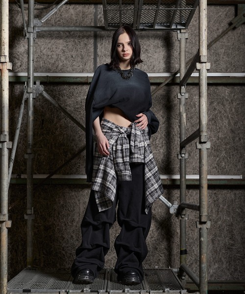 ERAR（エラー）の「【ERAR】ヴィンテージライクハイダメージワッフルクルーネックロンT（Tシャツ/カットソー・メンズ・ブラック/ホワイト・S/M/L/XL）」の20枚目の写真