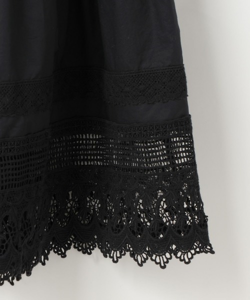 LOWRYS FARM（ローリーズファーム）の「レースボリュームスカート 661784（スカート・レディース・ホワイト/ブラック・FREE）」の4枚目の写真