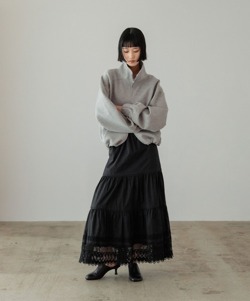 LOWRYS FARM（ローリーズファーム）の「レースボリュームスカート 661784（スカート・レディース・ホワイト/ブラック・FREE）」の12枚目の写真