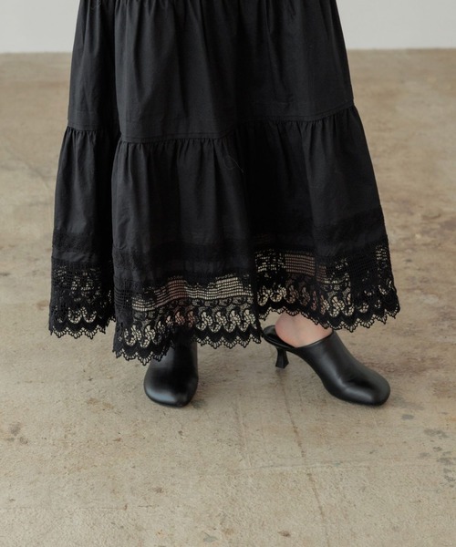LOWRYS FARM（ローリーズファーム）の「レースボリュームスカート 661784（スカート・レディース・ホワイト/ブラック・FREE）」の14枚目の写真