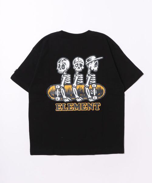 ELEMENT（エレメント）の「ELEMENT/エレメント キッズ 半袖 Tシャツ ロゴ バックプリント BG025250（Tシャツ/カットソー・キッズ・ホワイト/ブラック/イエロー× ブルー・130cm/140cm/150cm/160cm）」の4枚目の写真
