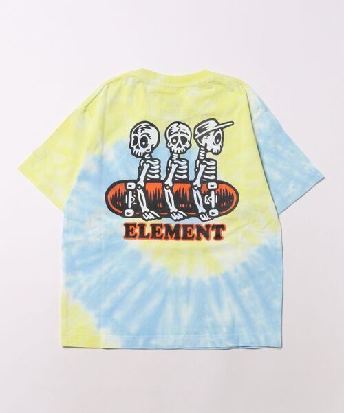 ELEMENT（エレメント）の「ELEMENT/エレメント キッズ 半袖 Tシャツ ロゴ バックプリント BG025250（Tシャツ/カットソー・キッズ・ホワイト/ブラック/イエロー× ブルー・130cm/140cm/150cm/160cm）」の5枚目の写真
