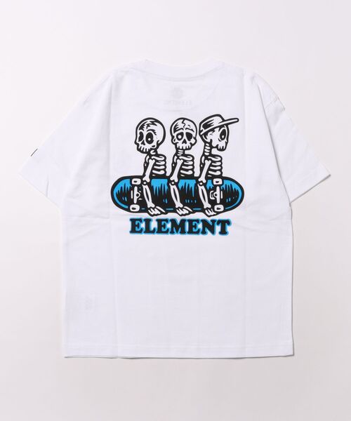 ELEMENT（エレメント）の「ELEMENT/エレメント キッズ 半袖 Tシャツ ロゴ バックプリント BG025250（Tシャツ/カットソー・キッズ・ホワイト/ブラック/イエロー× ブルー・130cm/140cm/150cm/160cm）」の6枚目の写真