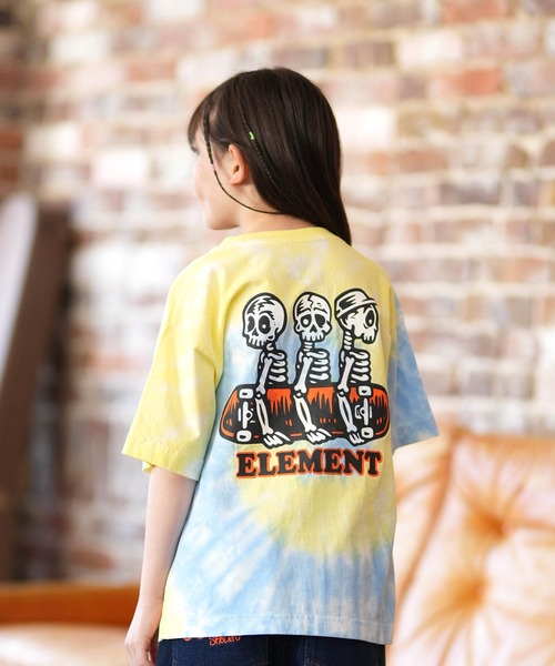 ELEMENT（エレメント）の「ELEMENT/エレメント キッズ 半袖 Tシャツ ロゴ バックプリント BG025250（Tシャツ/カットソー・キッズ・ホワイト/ブラック/イエロー× ブルー・130cm/140cm/150cm/160cm）」の3枚目の写真