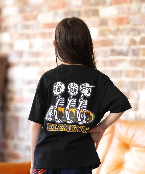 ELEMENT（エレメント）の「ELEMENT/エレメント キッズ 半袖 Tシャツ ロゴ バックプリント BG025250（Tシャツ/カットソー・キッズ・ホワイト/ブラック/イエロー× ブルー・130cm/140cm/150cm/160cm）」の2枚目の写真