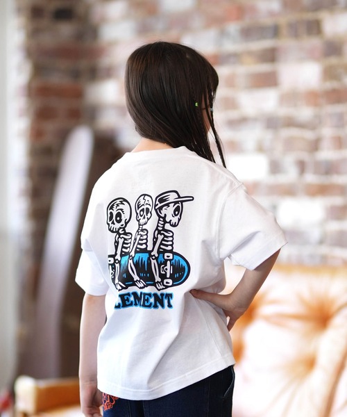 ELEMENT（エレメント）の「ELEMENT/エレメント キッズ 半袖 Tシャツ ロゴ バックプリント BG025250（Tシャツ/カットソー・キッズ・ホワイト/ブラック/イエロー× ブルー・130cm/140cm/150cm/160cm）」の8枚目の写真