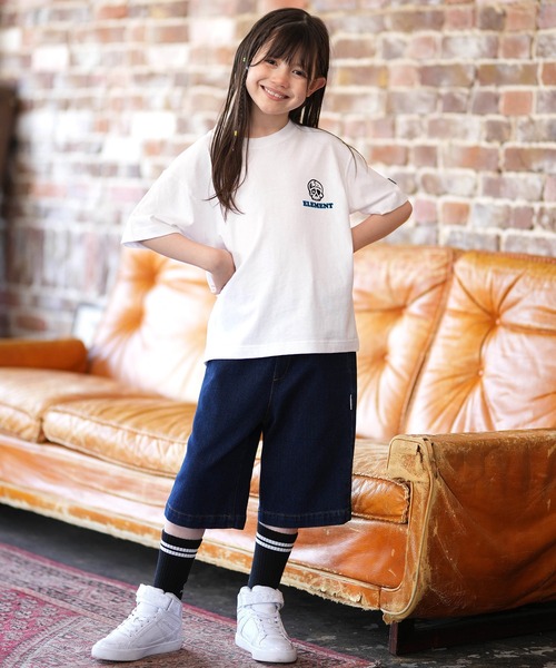 ELEMENT（エレメント）の「ELEMENT/エレメント キッズ 半袖 Tシャツ ロゴ バックプリント BG025250（Tシャツ/カットソー・キッズ・ホワイト/ブラック/イエロー× ブルー・130cm/140cm/150cm/160cm）」の9枚目の写真