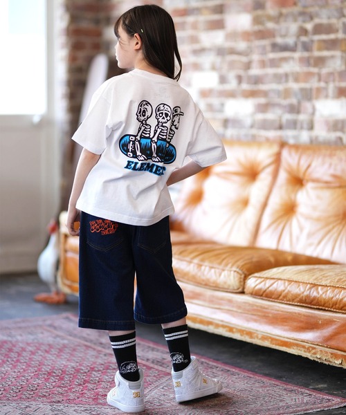 ELEMENT（エレメント）の「ELEMENT/エレメント キッズ 半袖 Tシャツ ロゴ バックプリント BG025250（Tシャツ/カットソー・キッズ・ホワイト/ブラック/イエロー× ブルー・130cm/140cm/150cm/160cm）」の11枚目の写真