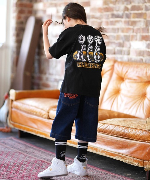 ELEMENT（エレメント）の「ELEMENT/エレメント キッズ 半袖 Tシャツ ロゴ バックプリント BG025250（Tシャツ/カットソー・キッズ・ホワイト/ブラック/イエロー× ブルー・130cm/140cm/150cm/160cm）」の17枚目の写真