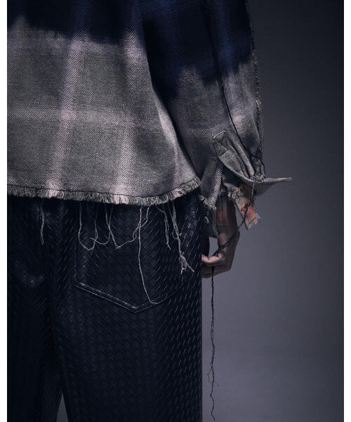 DANKE SCHON（ダンケシェーン）の「DankeSchon/ダンケシェーン/FLANNEL DAMAGE OMBRE BLEACH SHIRTS（シャツ/ブラウス・レディース・ブルー/ホワイト/レッド・L）」の18枚目の写真