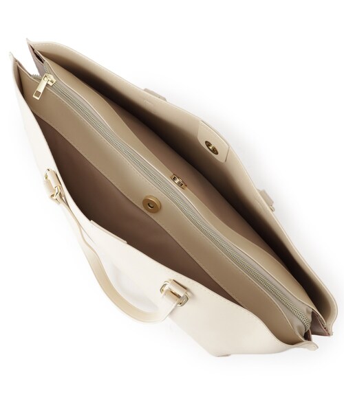 SHOO・LA・RUE（シューラルー）の「【A4】サイド配色トートバッグ（トートバッグ・レディース・アイボリー/ブラック/ブラウン系その他・00）」の10枚目の写真