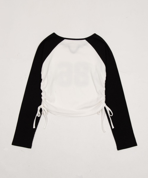 WEGO（ウィゴー）の「WEGO/【26年春夏新作】サイドドロストキーネックロンT（Tシャツ/カットソー・レディース・ブラック系その他5/ブラック/レッド・FREE）」の5枚目の写真