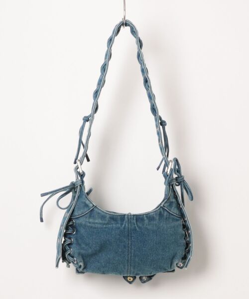 Desigual(デシグアル)の「Ribbon detail appliqué denim handbag/リボンディテール アップリケデニムハンドバッグ(ハンドバッグ・レディース・ブルー・FREE)」の6枚目の写真