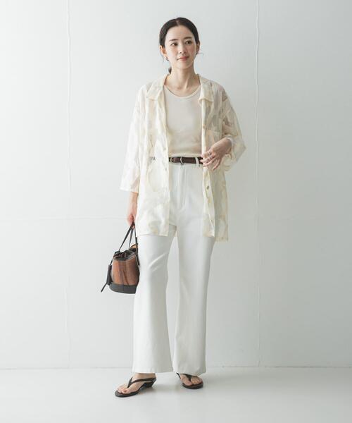 URBAN RESEARCH(アーバンリサーチ)の「『3サイズ展開』綿麻デニムストレートパンツ(デニムパンツ・レディース・ホワイト/ブルー・38/36/40)」の5枚目の写真