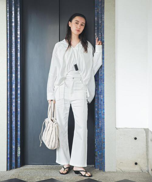URBAN RESEARCH(アーバンリサーチ)の「『3サイズ展開』綿麻デニムストレートパンツ(デニムパンツ・レディース・ホワイト/ブルー・38/36/40)」の9枚目の写真