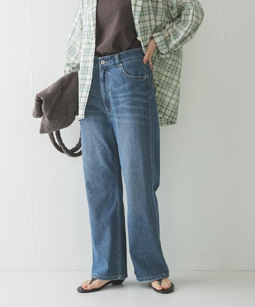 URBAN RESEARCH(アーバンリサーチ)の「『3サイズ展開』綿麻デニムストレートパンツ(デニムパンツ・レディース・ホワイト/ブルー・38/36/40)」の12枚目の写真
