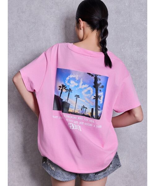 GYDA(ジェイダ)の「LA GYDA CLOUD PHOTO BIG Tシャツ(Tシャツ/カットソー・レディース・ピンク/オレンジ/ブラック/オフホワイト・FREE)」の1枚目の写真