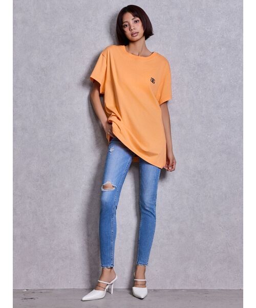 GYDA(ジェイダ)の「LA GYDA CLOUD PHOTO BIG Tシャツ(Tシャツ/カットソー・レディース・ピンク/オレンジ/ブラック/オフホワイト・FREE)」の7枚目の写真