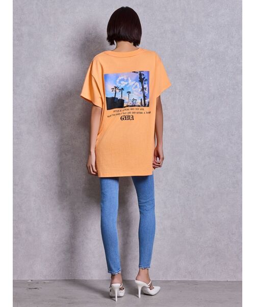 GYDA(ジェイダ)の「LA GYDA CLOUD PHOTO BIG Tシャツ(Tシャツ/カットソー・レディース・ピンク/オレンジ/ブラック/オフホワイト・FREE)」の8枚目の写真