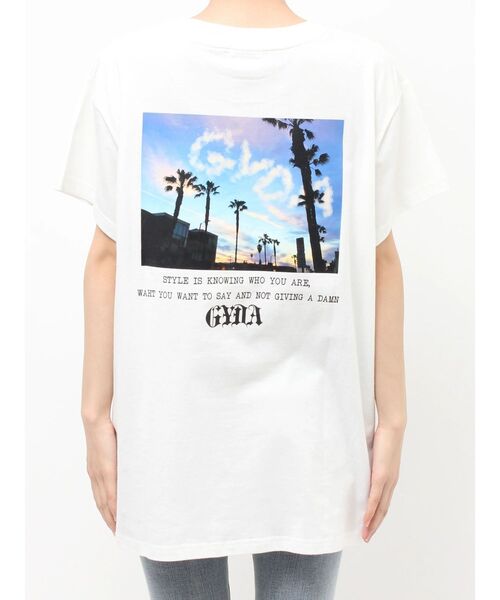 GYDA(ジェイダ)の「LA GYDA CLOUD PHOTO BIG Tシャツ(Tシャツ/カットソー・レディース・ピンク/オレンジ/ブラック/オフホワイト・FREE)」の16枚目の写真