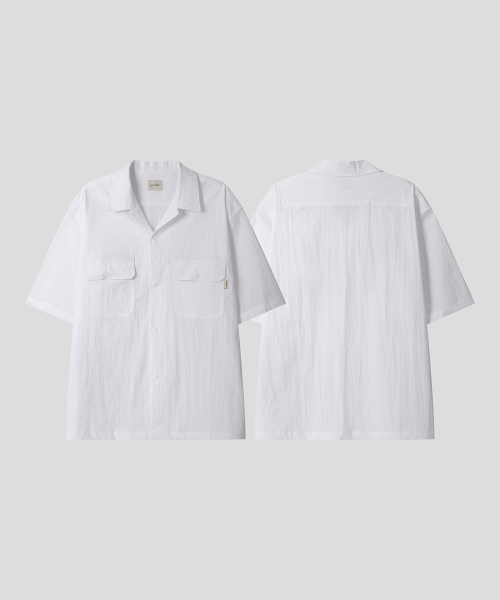 BLACK MOMENT（ブラックモーメント）の「テックポケットハーフシャツ[ホワイト]（シャツ/ブラウス・メンズ・ホワイト・MEDIUM/LARGE）」の5枚目の写真