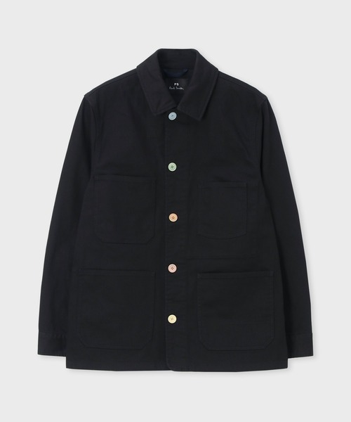 PS Paul Smith(ピーエスポールスミス)の「ストレッチデニム カバーオール / 162109 885U(ブルゾン・メンズ・オフホワイト/ブラック・LARGE/MEDIUM)」の2枚目の写真