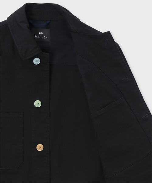 PS Paul Smith(ピーエスポールスミス)の「ストレッチデニム カバーオール / 162109 885U(ブルゾン・メンズ・オフホワイト/ブラック・LARGE/MEDIUM)」の10枚目の写真