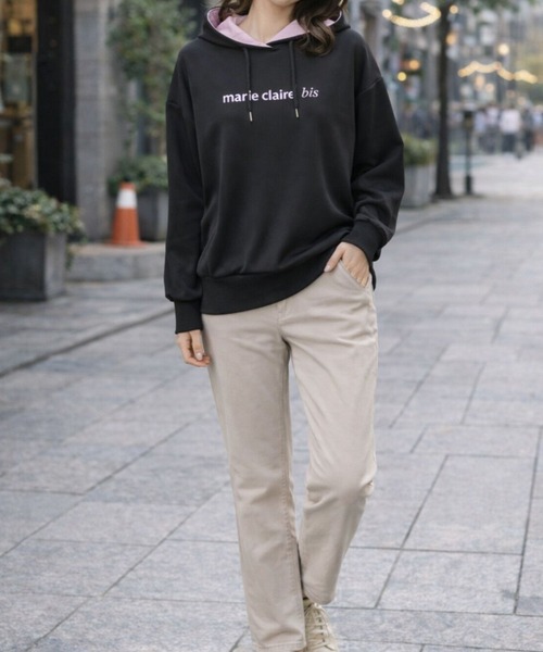 marie claire bis(マリクレール ビス)の「marie claire/bis UV配色カラー立体フードデザイントップス(パーカー・レディース・ブラック/その他・LARGE/LL/3L)」の8枚目の写真