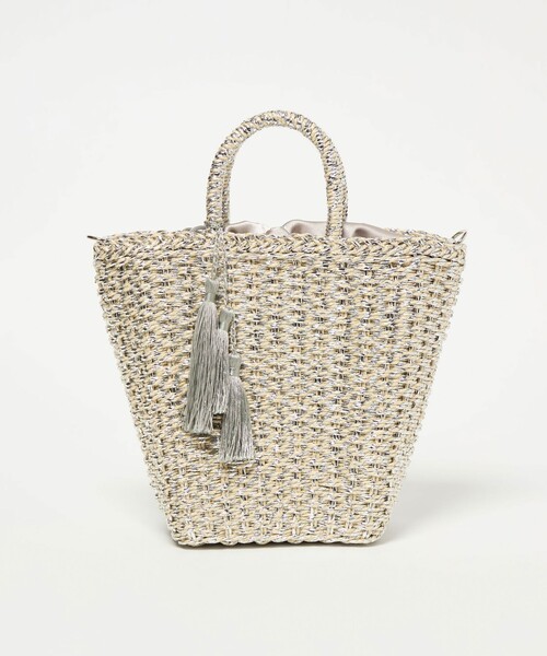 green label relaxing（グリーンレーベルリラクシング）の「2WAY メタリック ペーパーカゴバッグ（かごバッグ・レディース・ゴールド/ブラック/シルバー・FREE）」の14枚目の写真