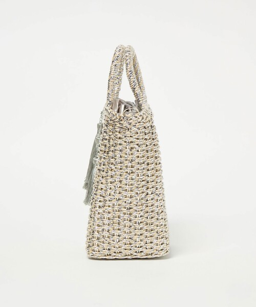 green label relaxing（グリーンレーベルリラクシング）の「2WAY メタリック ペーパーカゴバッグ（かごバッグ・レディース・ゴールド/ブラック/シルバー・FREE）」の16枚目の写真