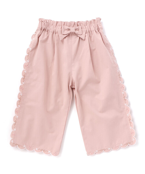 SLAP SLIP(スラップスリップ)の「スカラップ7分丈デニム&ツイルパンツ(90~130cm)(その他パンツ・キッズ・ピンク/ブルー・100cm/110cm/130cm/120cm/90cm)」の1枚目の写真