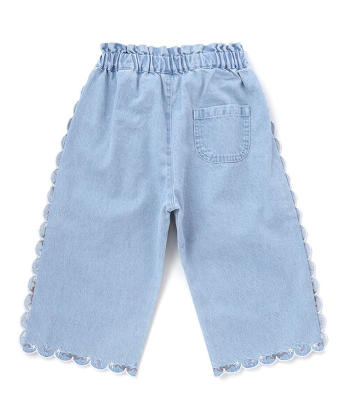 SLAP SLIP(スラップスリップ)の「スカラップ7分丈デニム&ツイルパンツ(90~130cm)(その他パンツ・キッズ・ピンク/ブルー・100cm/110cm/130cm/120cm/90cm)」の7枚目の写真