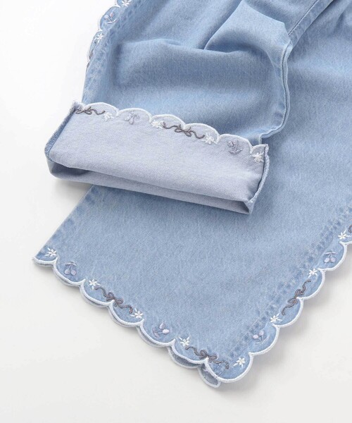 SLAP SLIP(スラップスリップ)の「スカラップ7分丈デニム&ツイルパンツ(90~130cm)(その他パンツ・キッズ・ピンク/ブルー・100cm/110cm/130cm/120cm/90cm)」の11枚目の写真