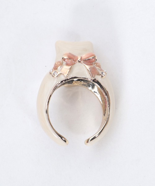 axes femme(アクシーズファム)の「おめかしリボンねこリング(リング・レディース・キナリ/ブラック/グレー・FREE)」の8枚目の写真
