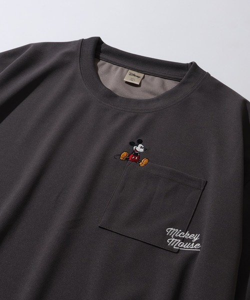 Disney(ディズニー)の「【Disney/ディズニー】アムンゼン ポケット付き ロゴ 半袖Tシャツ(Tシャツ/カットソー・メンズ・ブラック/ホワイト/チャコール/ダークブルー・M/L/LL)」の10枚目の写真