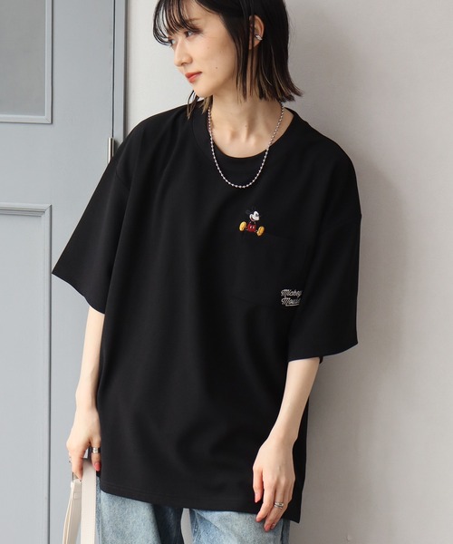 Disney(ディズニー)の「【Disney/ディズニー】アムンゼン ポケット付き ロゴ 半袖Tシャツ(Tシャツ/カットソー・メンズ・ブラック/ホワイト/チャコール/ダークブルー・M/L/LL)」の18枚目の写真