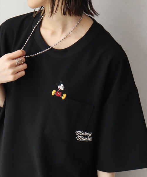 Disney(ディズニー)の「【Disney/ディズニー】アムンゼン ポケット付き ロゴ 半袖Tシャツ(Tシャツ/カットソー・メンズ・ブラック/ホワイト/チャコール/ダークブルー・M/L/LL)」の19枚目の写真
