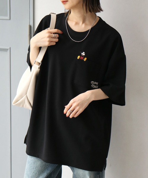 Disney(ディズニー)の「【Disney/ディズニー】アムンゼン ポケット付き ロゴ 半袖Tシャツ(Tシャツ/カットソー・メンズ・ブラック/ホワイト/チャコール/ダークブルー・M/L/LL)」の20枚目の写真