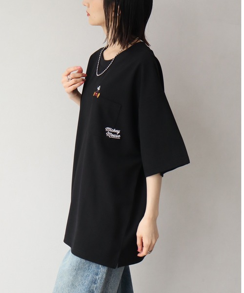 Disney(ディズニー)の「【Disney/ディズニー】アムンゼン ポケット付き ロゴ 半袖Tシャツ(Tシャツ/カットソー・メンズ・ブラック/ホワイト/チャコール/ダークブルー・M/L/LL)」の21枚目の写真