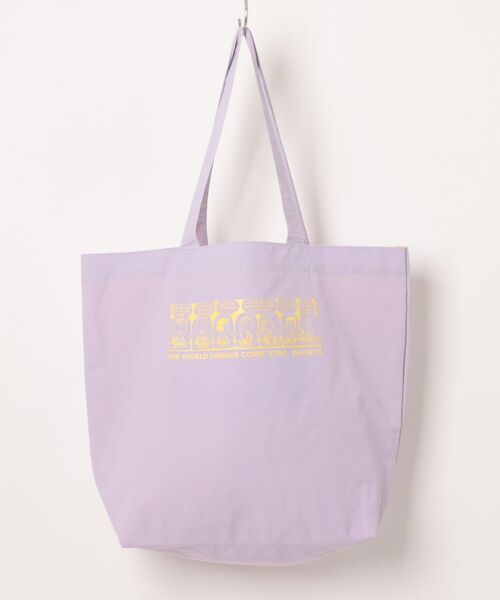 PEANUTS（ピーナッツ）の「PEANUTS/ピーナッツ　スヌーピー＆フレンズシリーズトートバッグ（トートバッグ・レディース・グレー/ベージュ/ラベンダー・ONE SIZE）」の4枚目の写真