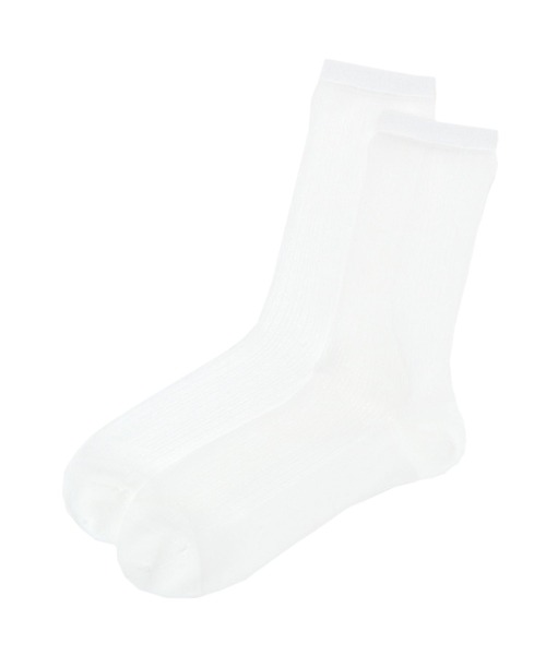 BAYFLOW（ベイフロー）の「シアーラメソックス（ソックス/靴下・レディース・ブラック/グレー/ベージュ/ホワイト・FREE）」の2枚目の写真