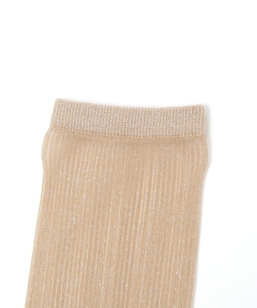 BAYFLOW（ベイフロー）の「シアーラメソックス（ソックス/靴下・レディース・ブラック/グレー/ベージュ/ホワイト・FREE）」の6枚目の写真