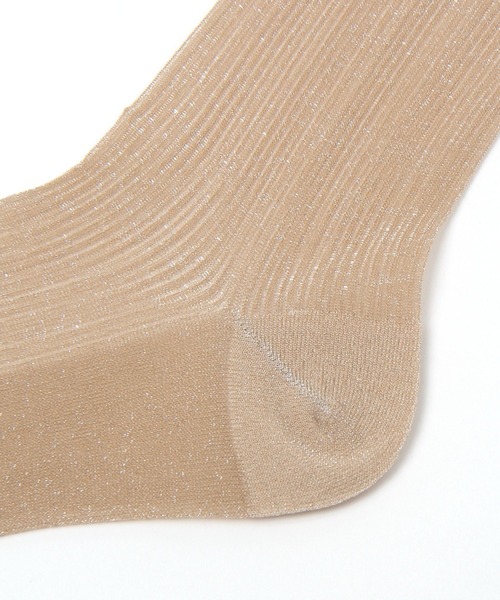 BAYFLOW（ベイフロー）の「シアーラメソックス（ソックス/靴下・レディース・ブラック/グレー/ベージュ/ホワイト・FREE）」の7枚目の写真