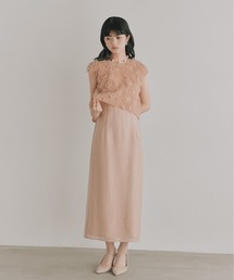 kaene（カエン）の「フラッフィーフラワーコンビドレス【結婚式 二次会 同窓会 成人式 パーティードレス】（ドレス）」