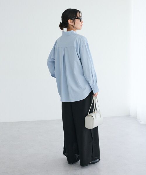 CRAFT STANDARD BOUTIQUE(クラフトスタンダードブティック)の「Vネックスキッパーシャツ(シャツ/ブラウス・レディース・オフホワイト/グレイッシュベージュ/サックスブルー・FREE)」の7枚目の写真