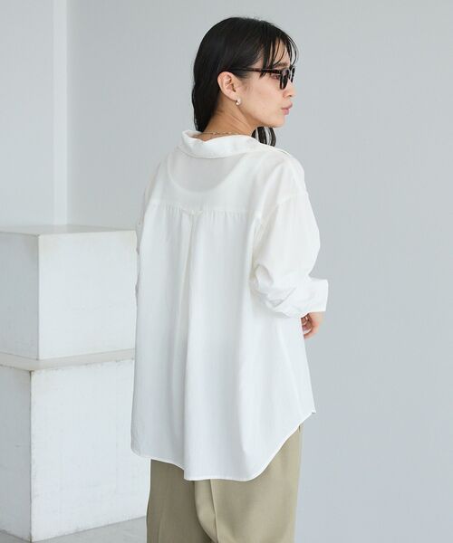CRAFT STANDARD BOUTIQUE(クラフトスタンダードブティック)の「Vネックスキッパーシャツ(シャツ/ブラウス・レディース・オフホワイト/グレイッシュベージュ/サックスブルー・FREE)」の10枚目の写真