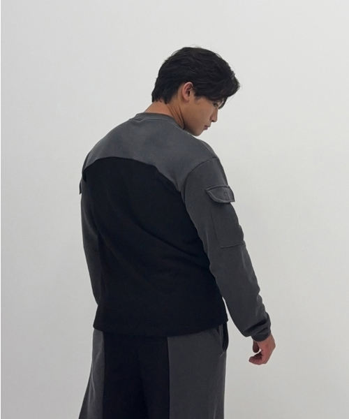 BARBELLWORKS（バーベルワークス）の「配色アノラックスウェット（スウェット・メンズ・ブラック・LARGE/X-LARGE）」の3枚目の写真
